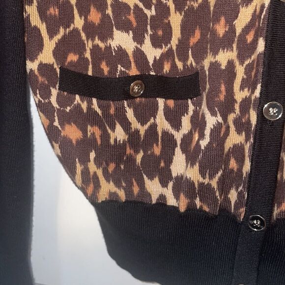 Ann Taylor animal print cardigan - Picture 3 of 5